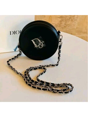 Christian Dior Beauty VIP Gift Converted Round Cosmetic Make Up Case Crossbody
